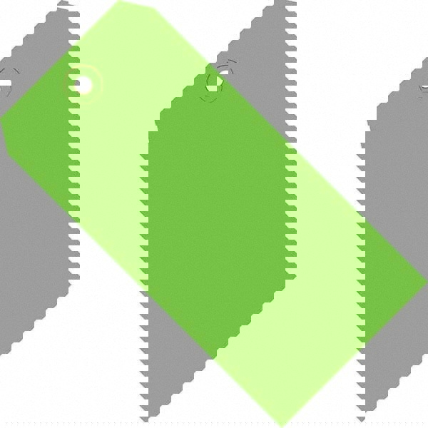 Blank Tag: 8'' High, Green, Synthetic Paper